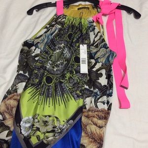 ELIE TAHARI Multi Silk sleeveless top XS
